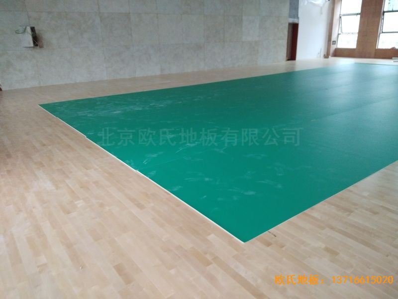 遵義仁懷市茅臺(tái)文體中心體育木地板施工案例